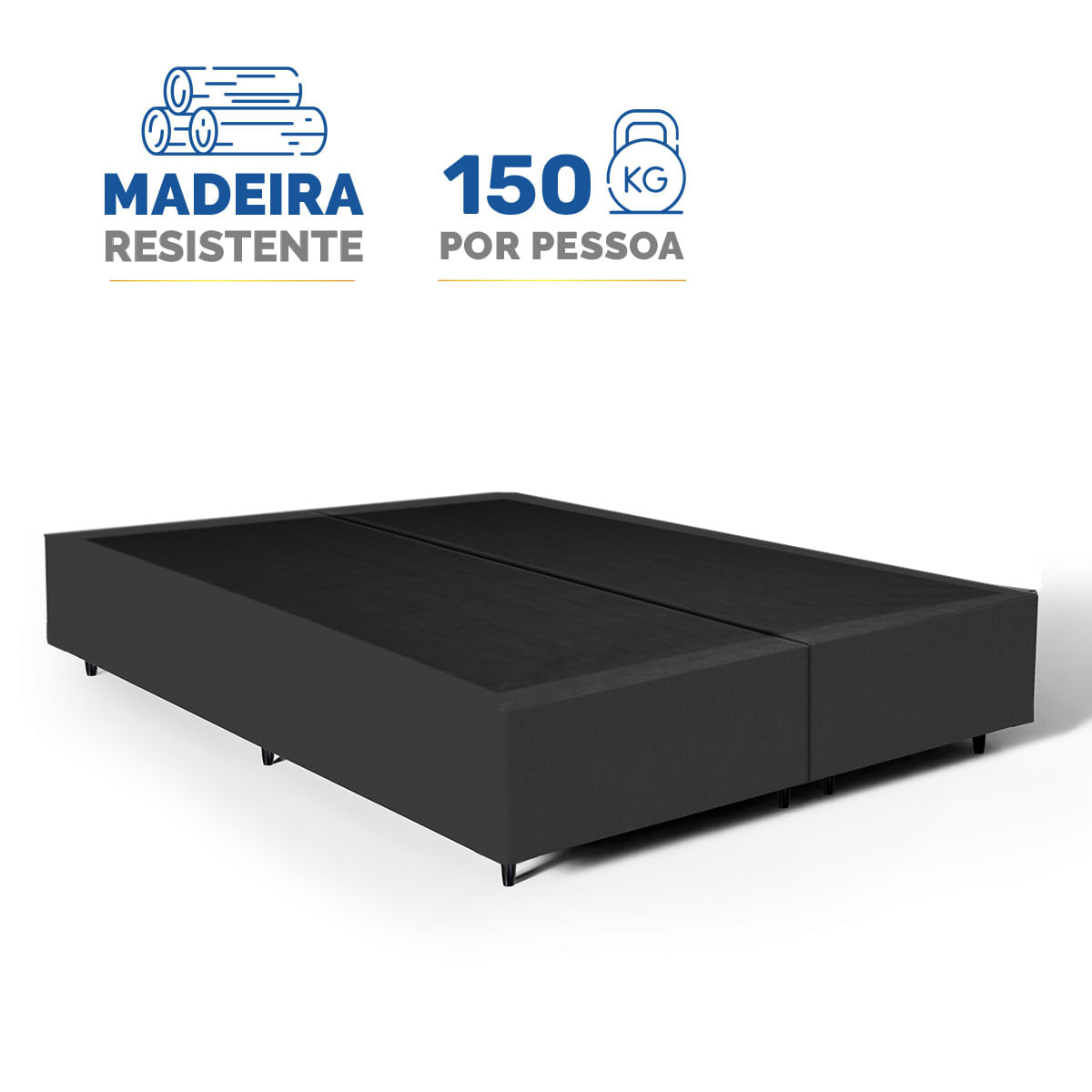 Kit Cama Box + Colchão Mola Ensacada Queen 1,58m - Bege foto 3