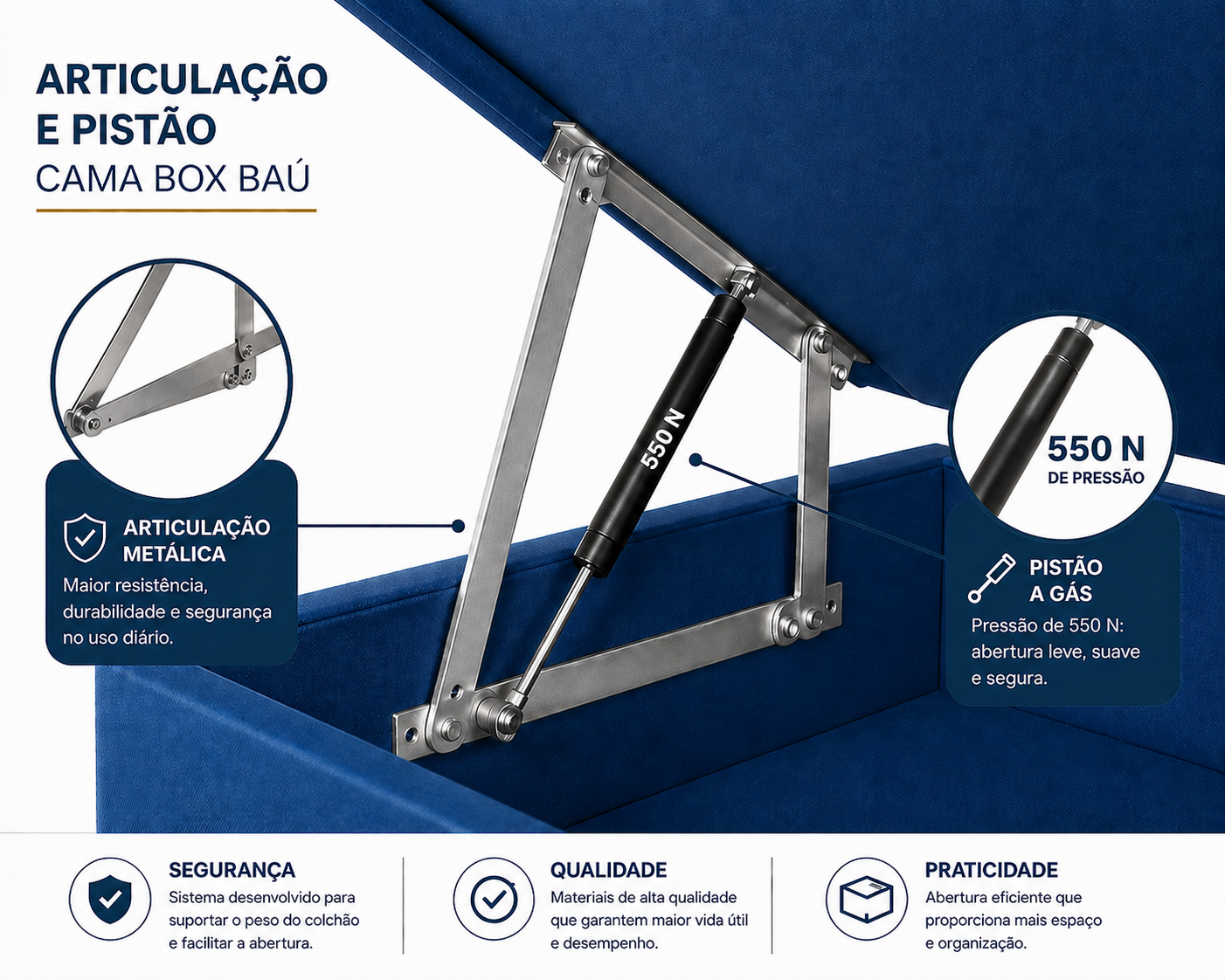 Cama Box Baú Solteirinho 78cm foto 3