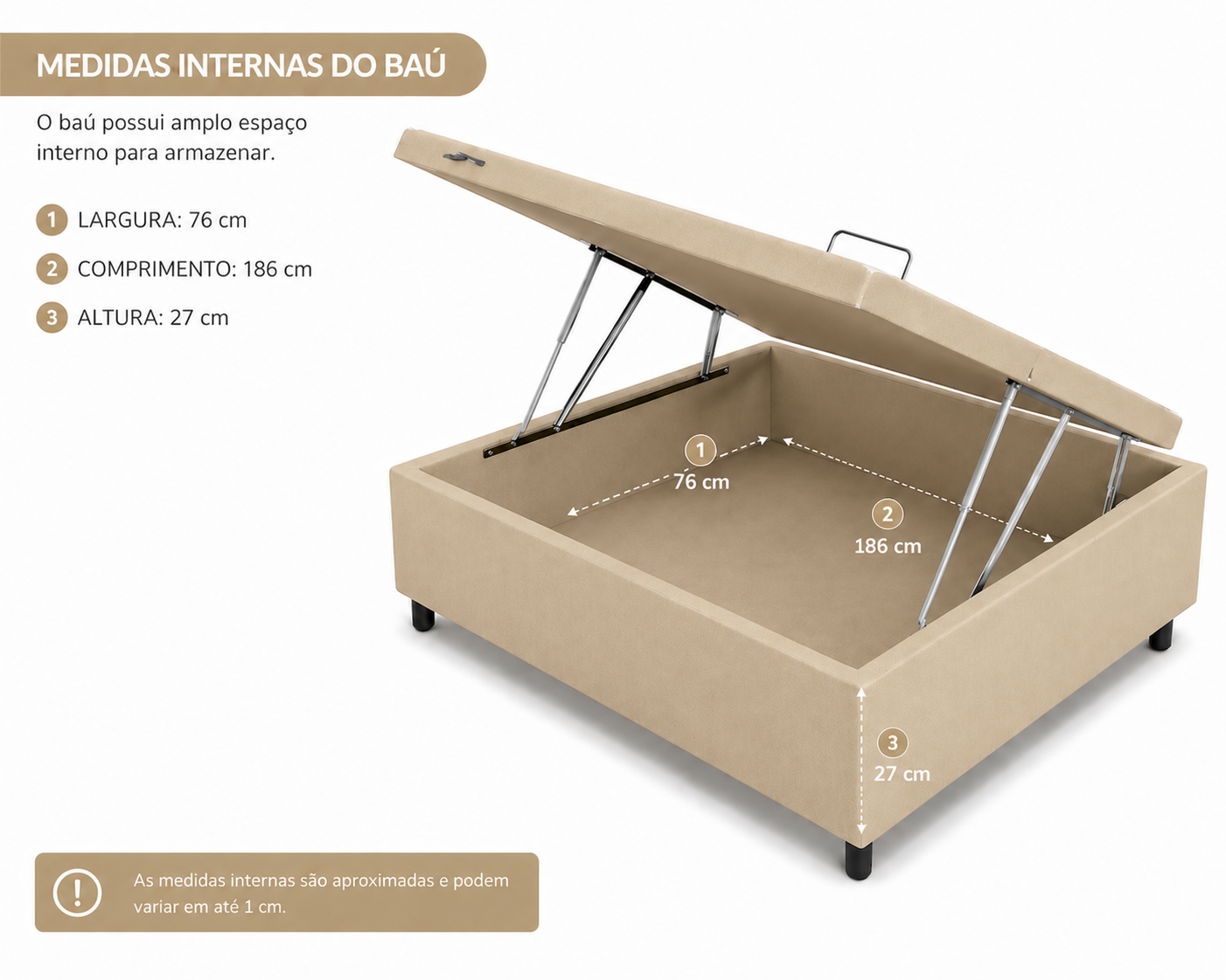 Cama Box Baú Solteirinho 78cm foto 2