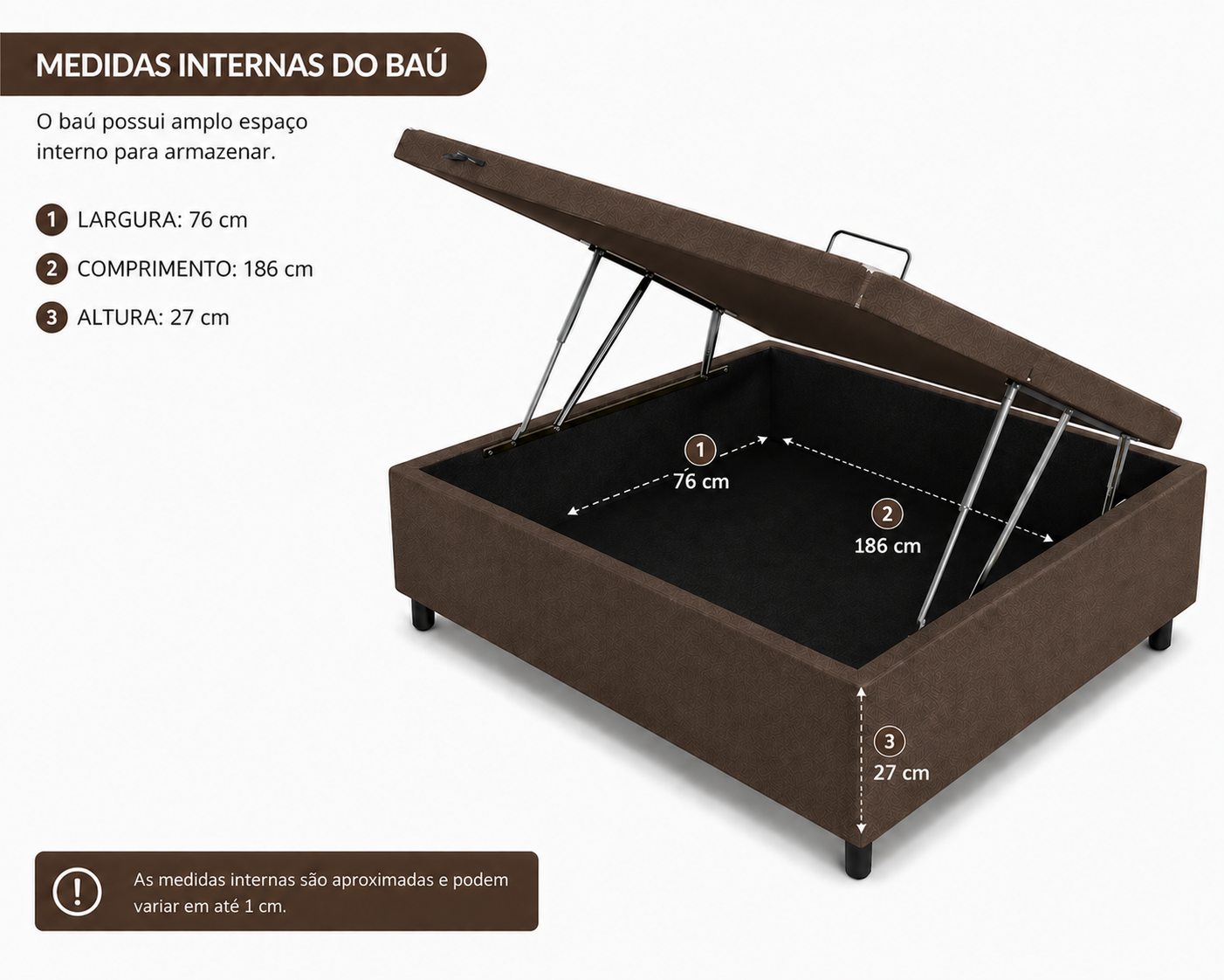 Cama Box Baú Solteirinho 78cm foto 2