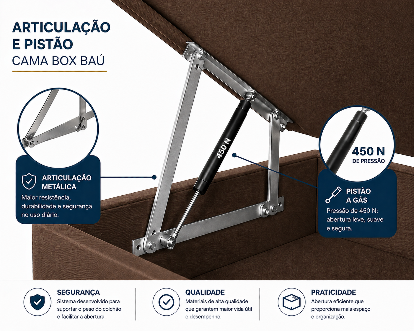 Cama Box Baú Solteirinho 78cm foto 3