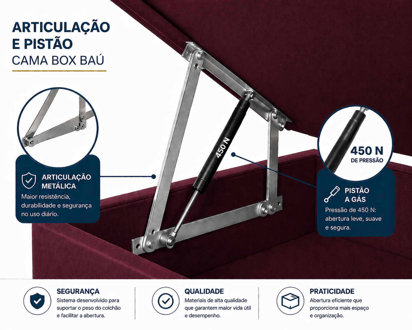 Cama Box Baú Solteirinho 78cm foto 3