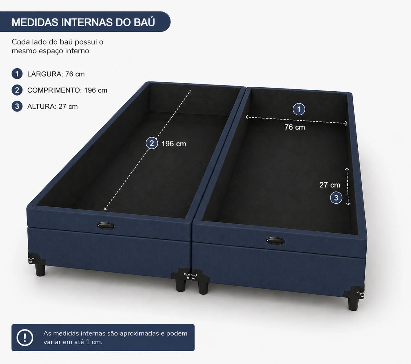 Cama Box Baú Bipartida Queen 158cm foto 3