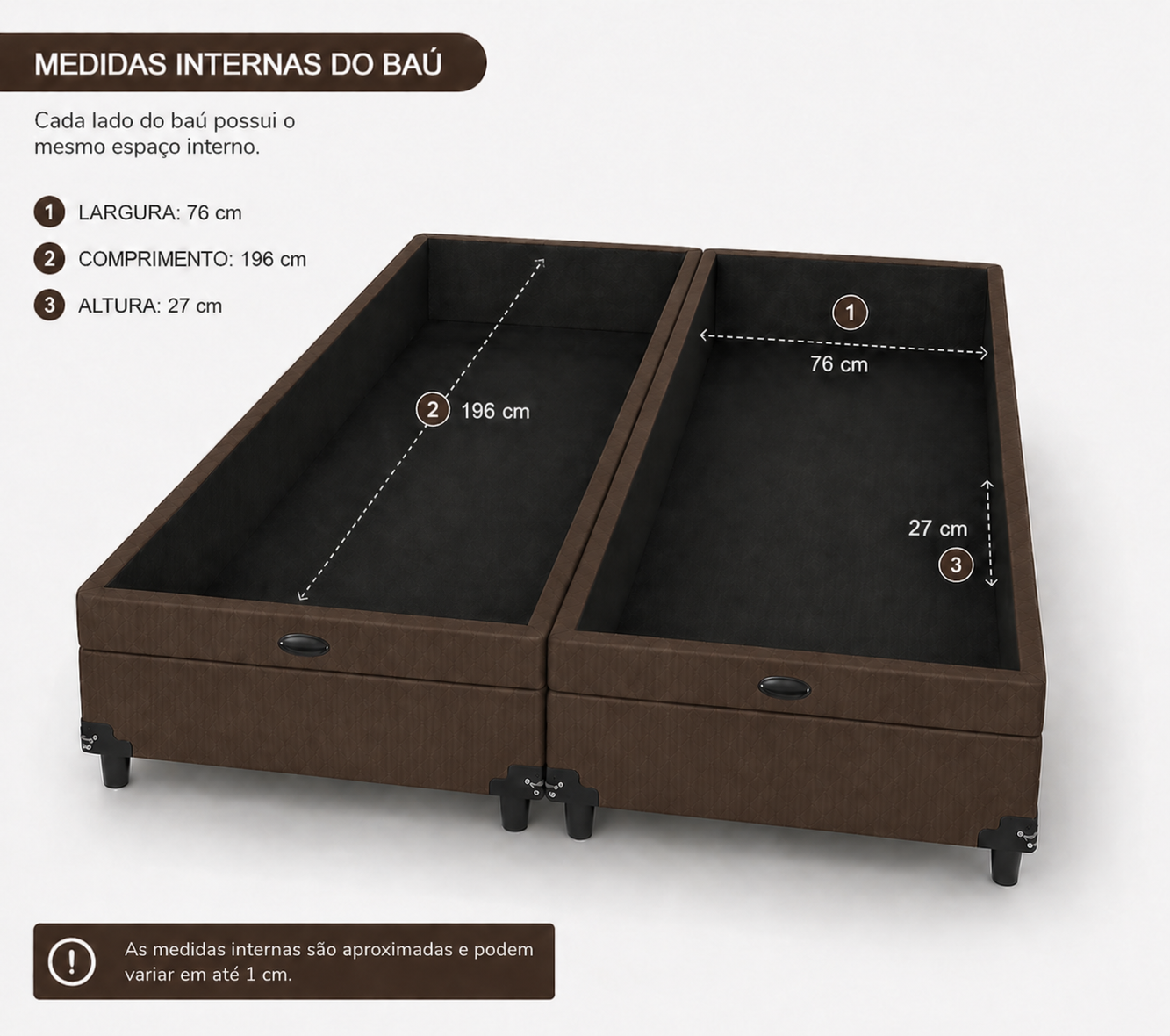 Cama Box Baú Bipartida Queen 158cm foto 3