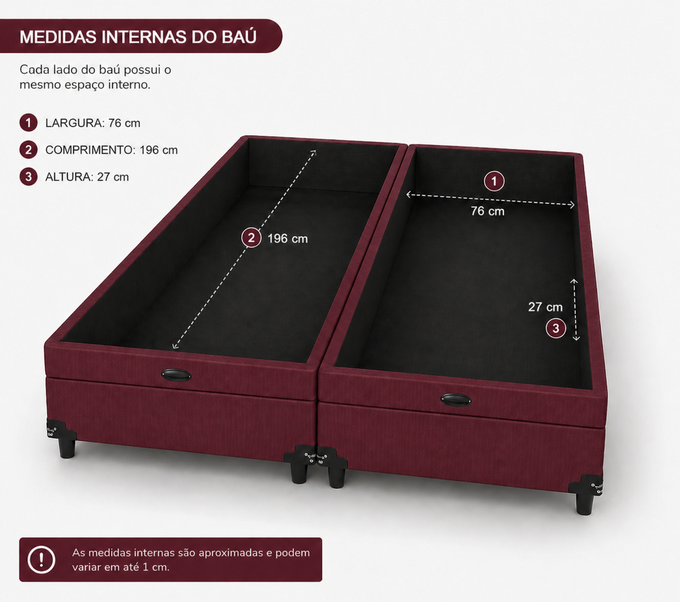 Cama Box Baú Bipartida Queen 158cm foto 3