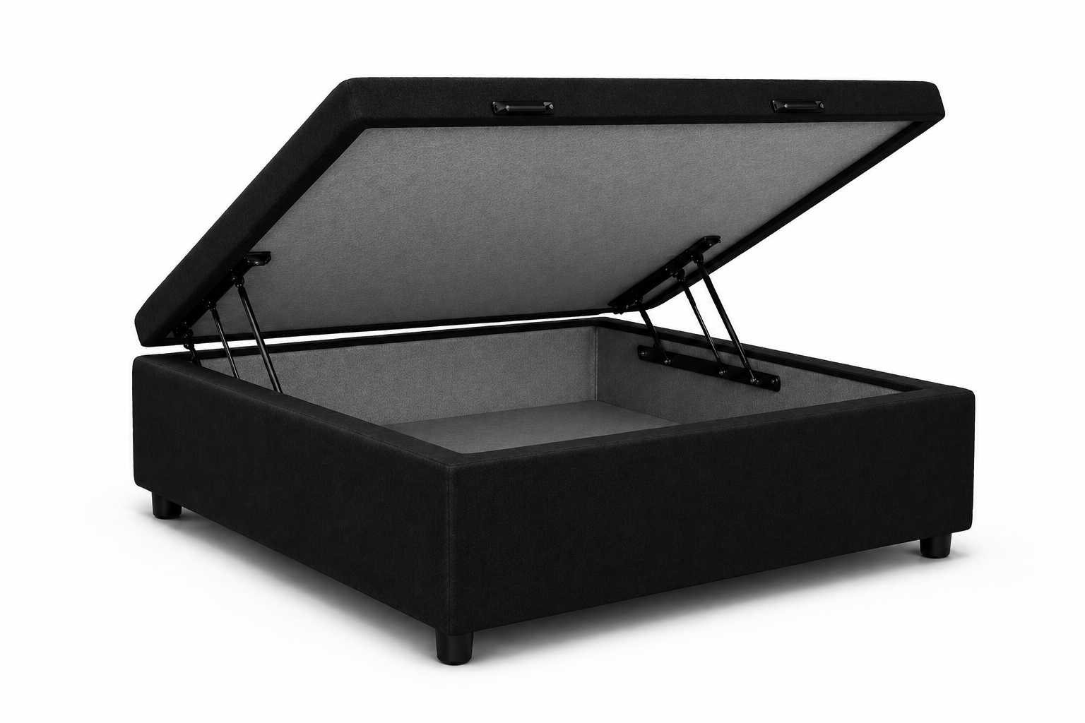Cama Box Bau Solteiro 88cm - Preto