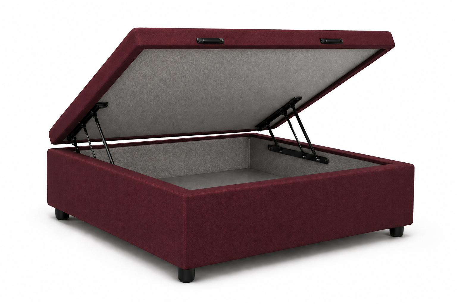 Cama Box Bau Solteiro 88cm - Vinho