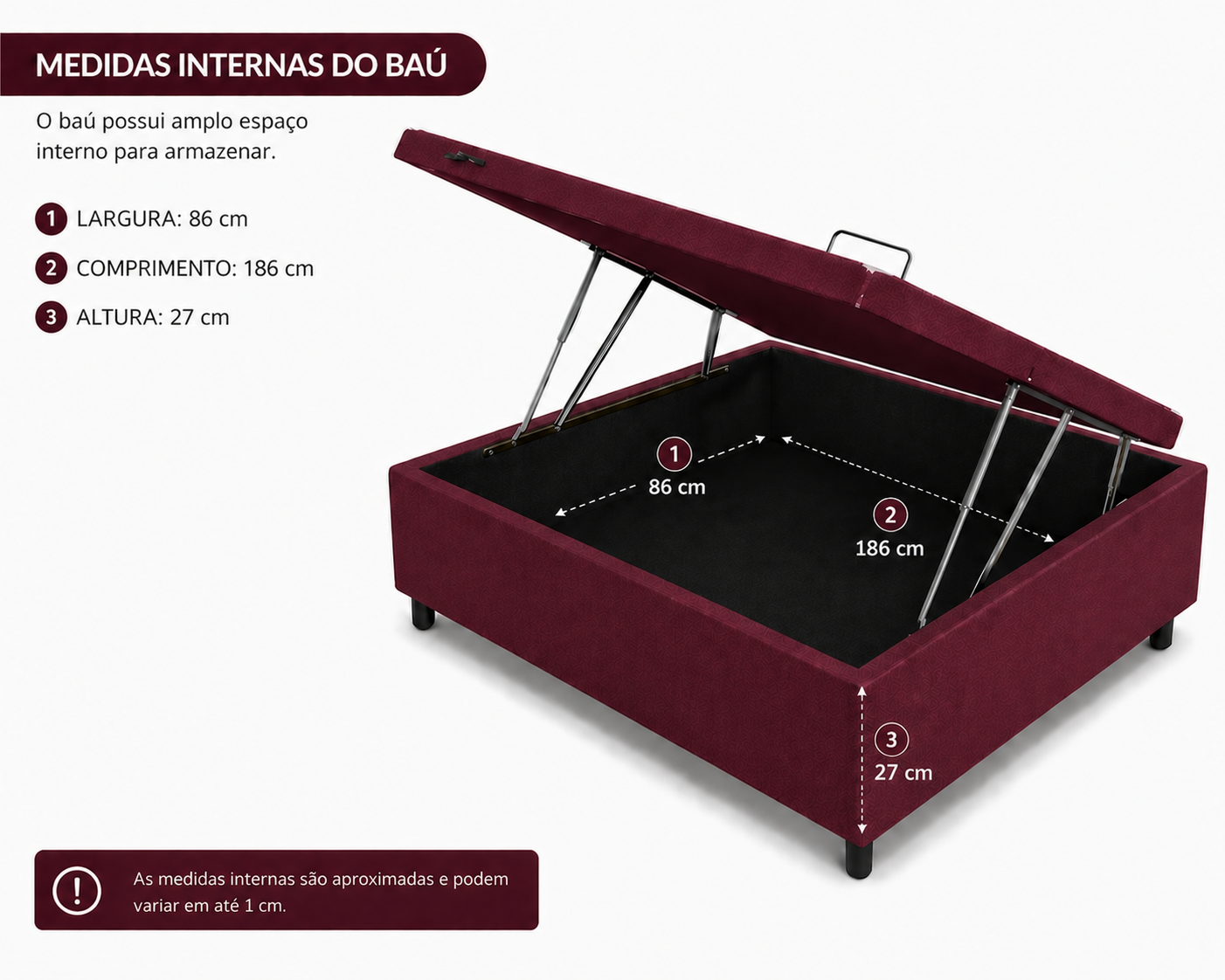 Cama Box Baú Solteiro 88cm foto 2