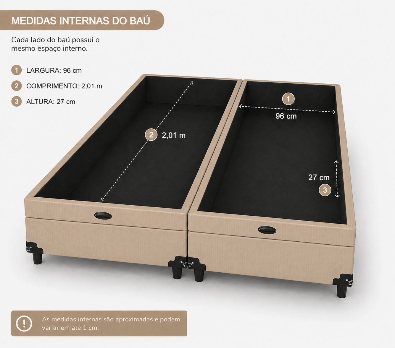 Cama Box Baú Solteirão 99cm foto 3