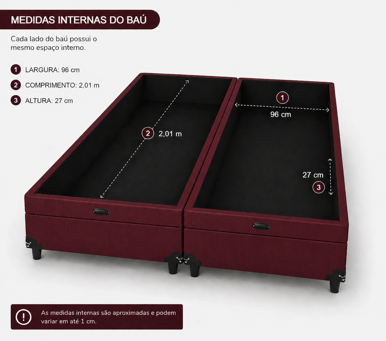 Cama Box Baú Solteirão 99cm foto 3