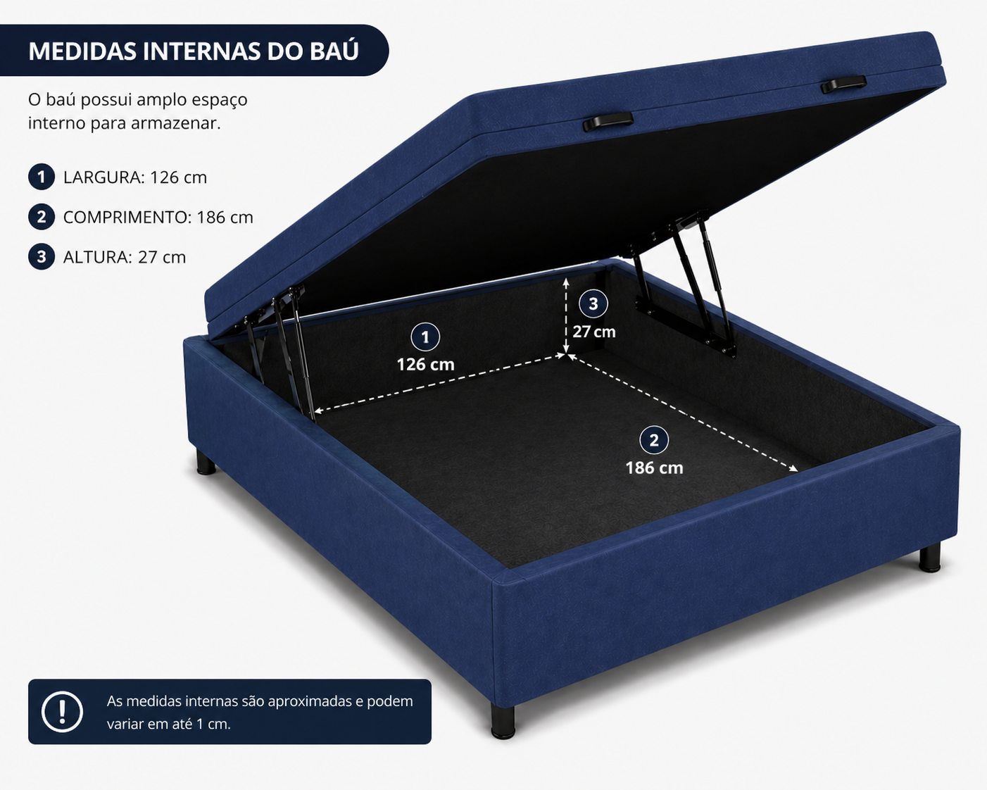 Cama Box Baú Viúva 128cm foto 2