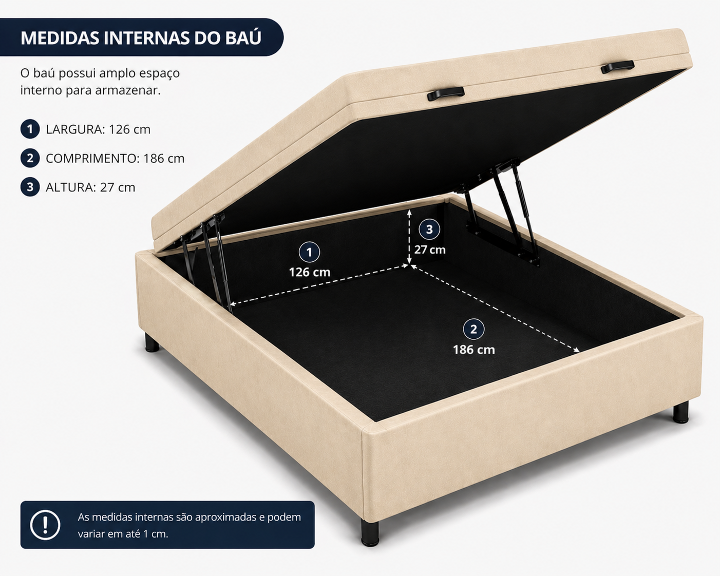Cama Box Baú Viúva 128cm foto 2
