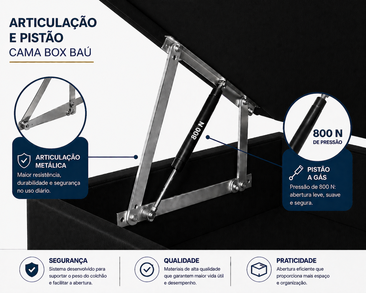 Cama Box Baú Viúva 128cm foto 3