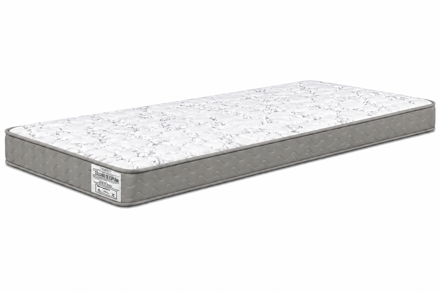 Colchão D23 AP Solteirinho 0,78 12cm - Cinza
