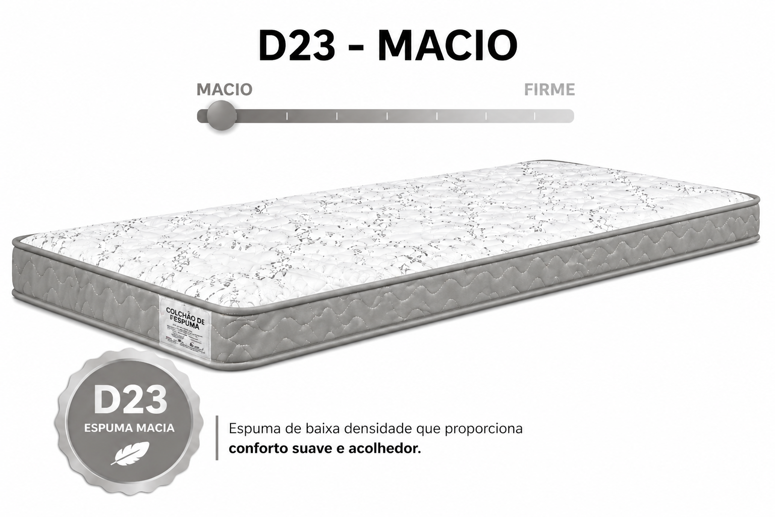 Colchão D23 AP Solteirinho 0,78 12cm foto 3