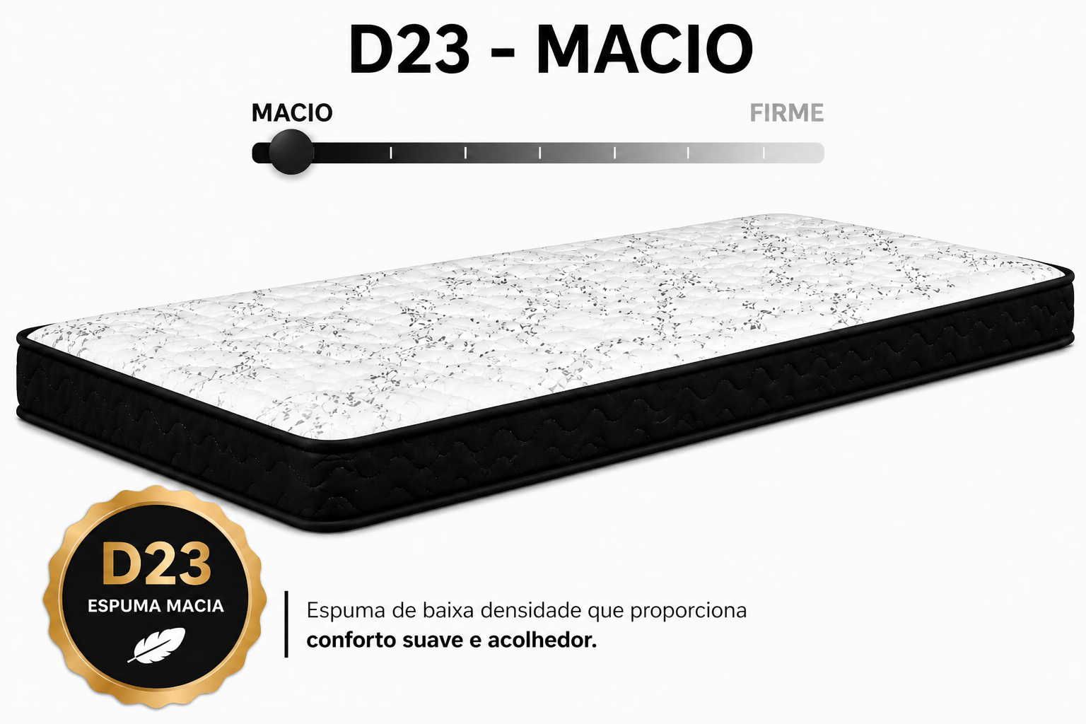 Colchão D23 AP Solteiro 0,88 12cm foto 3