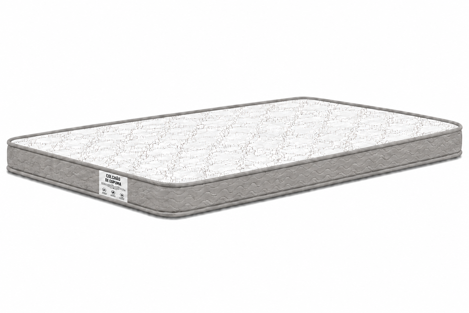 Colchão D23 AP Casal 1,38 12cm - Cinza