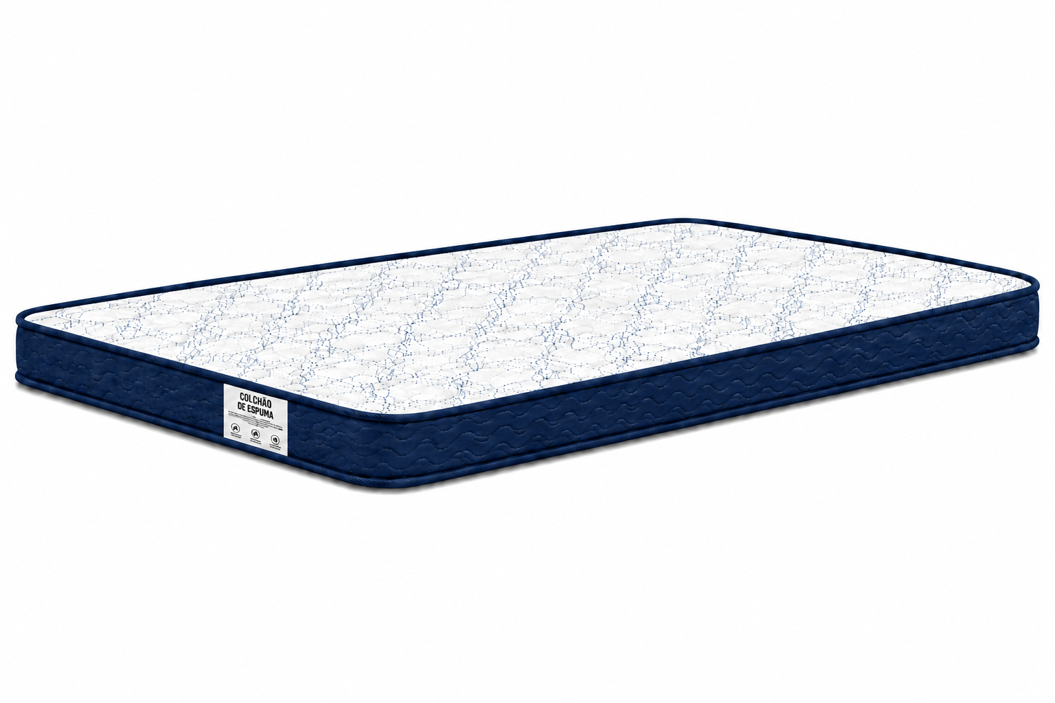 Colchão D23 AP Casal 1,38 12cm - Azul