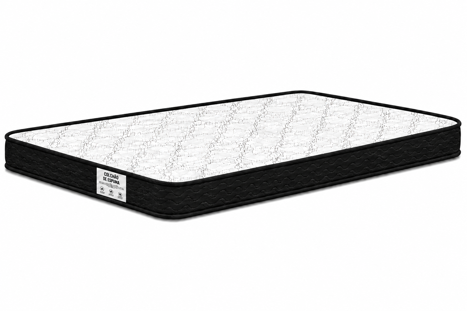 Colchão D23 AP Casal 1,38 12cm - Preto