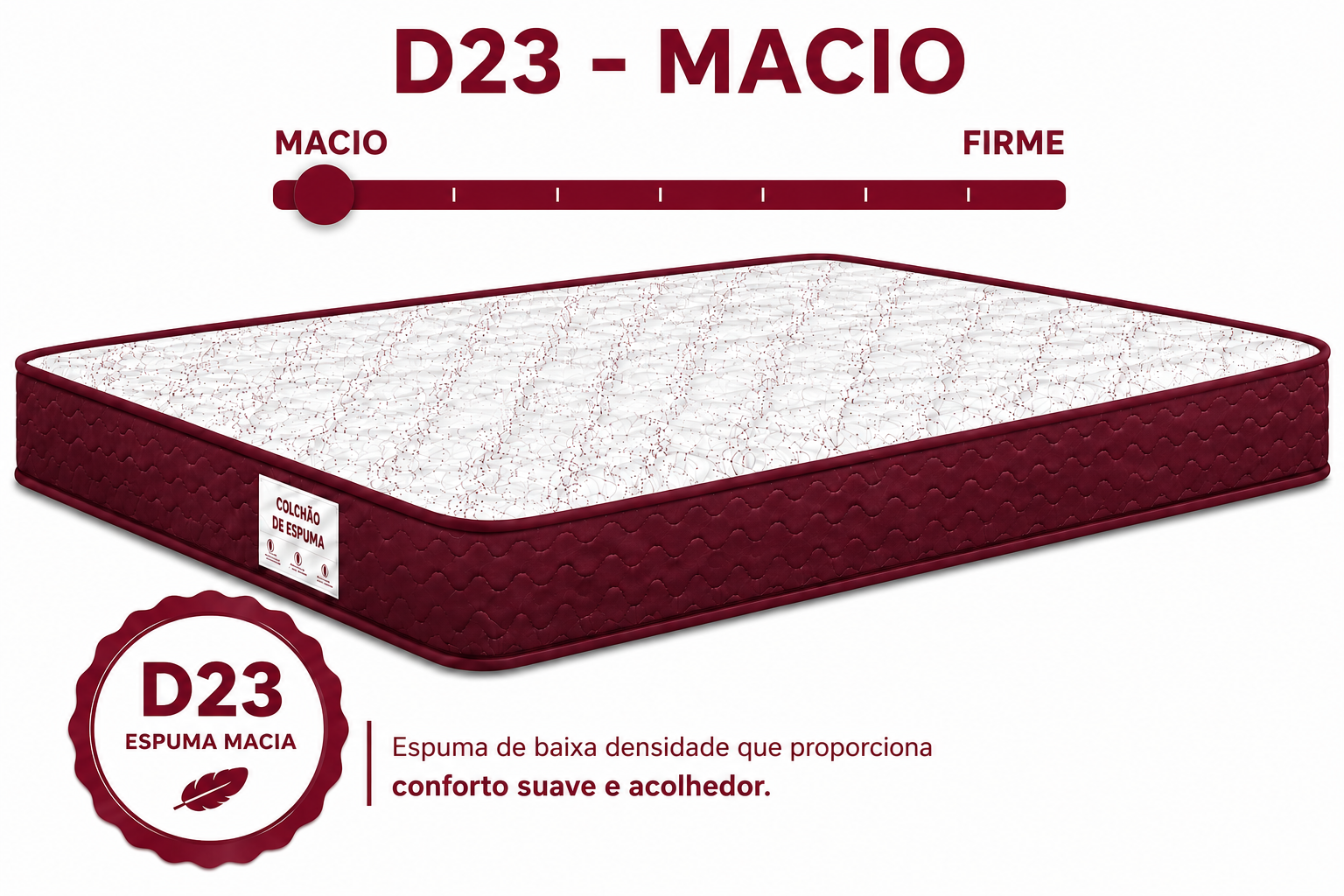 Colchão D23 AP Casal 1,38 12cm foto 3