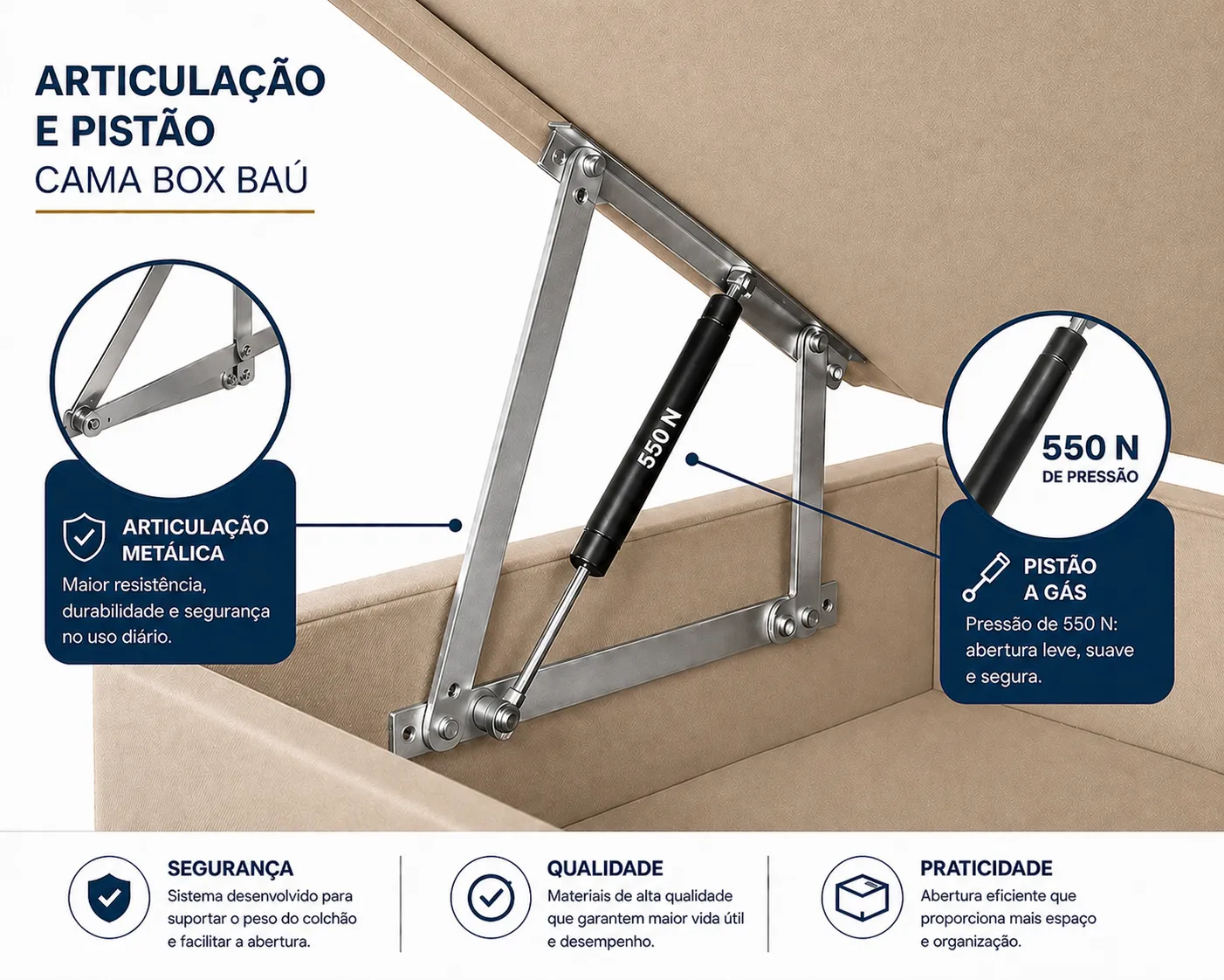 Cama Box Bau Solteirinho 78cm foto 3
