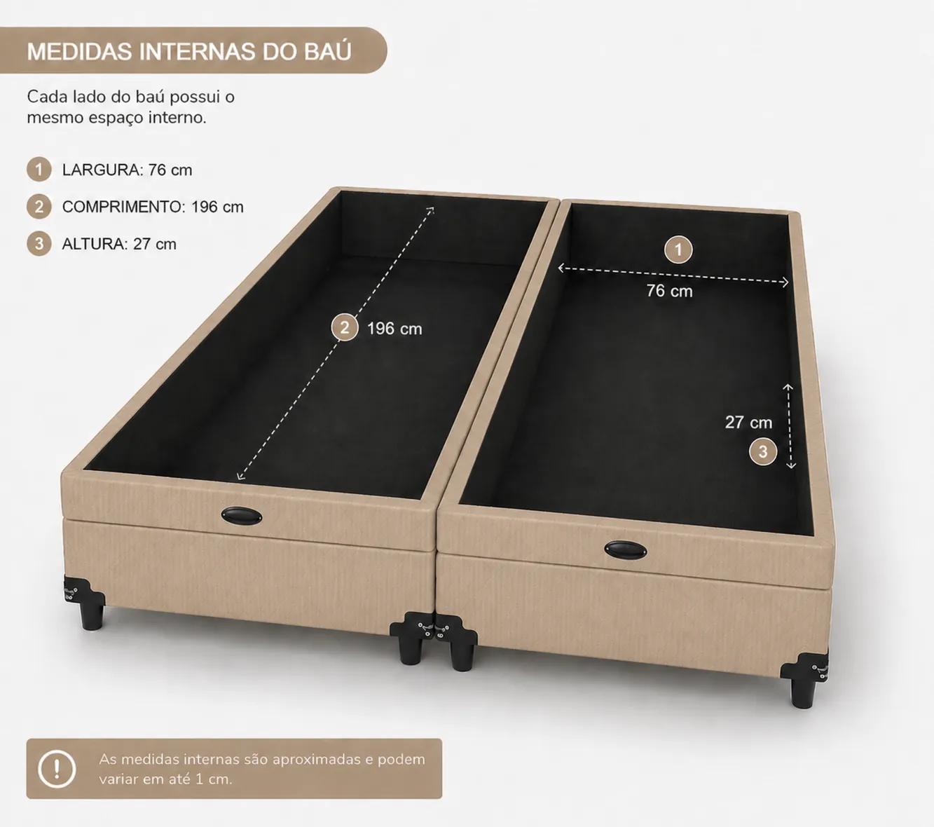 Cama Box Baú Bipartida Queen 158cm foto 3
