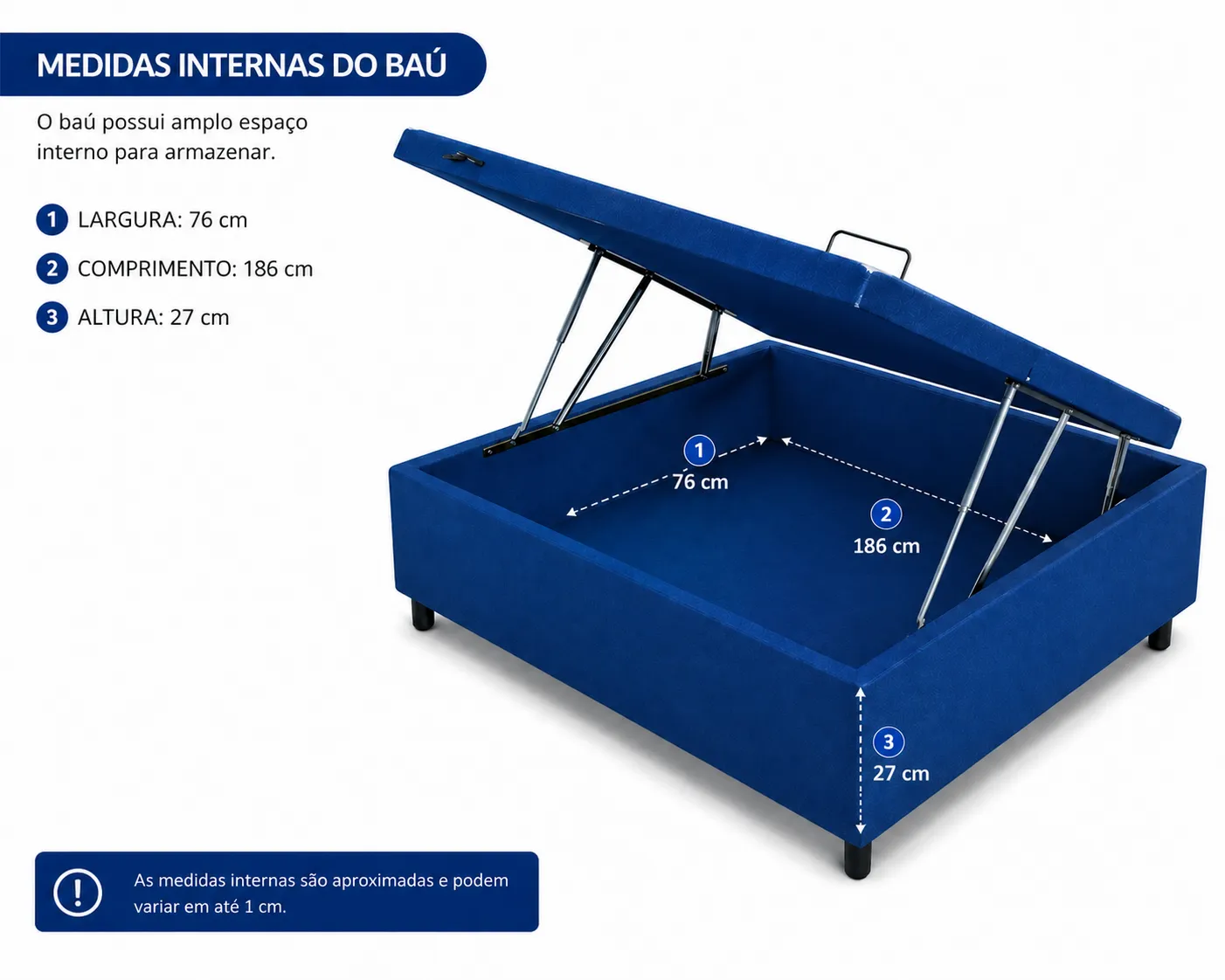 Cama Box Bau Solteiro 88cm foto 2