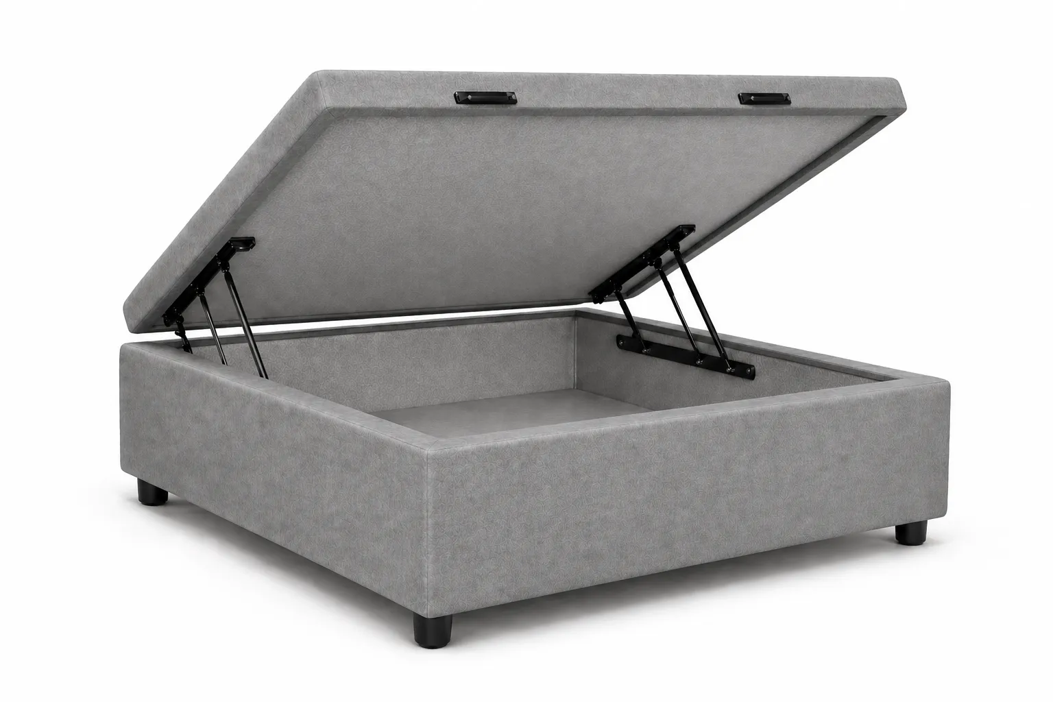 Cama Box Bau Solteirão 99cm - Cinza