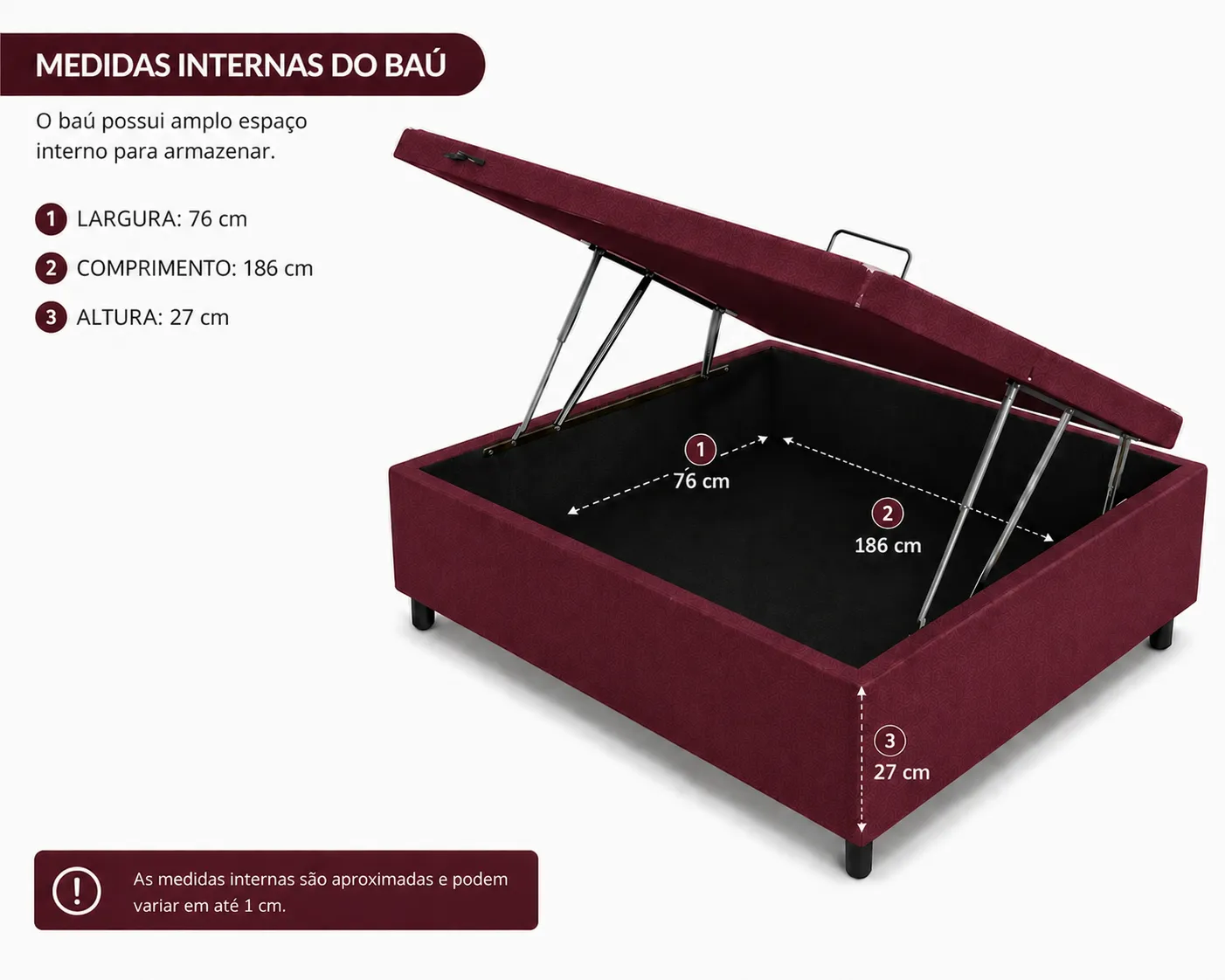Cama Box Bau Solteirão 99cm foto 2