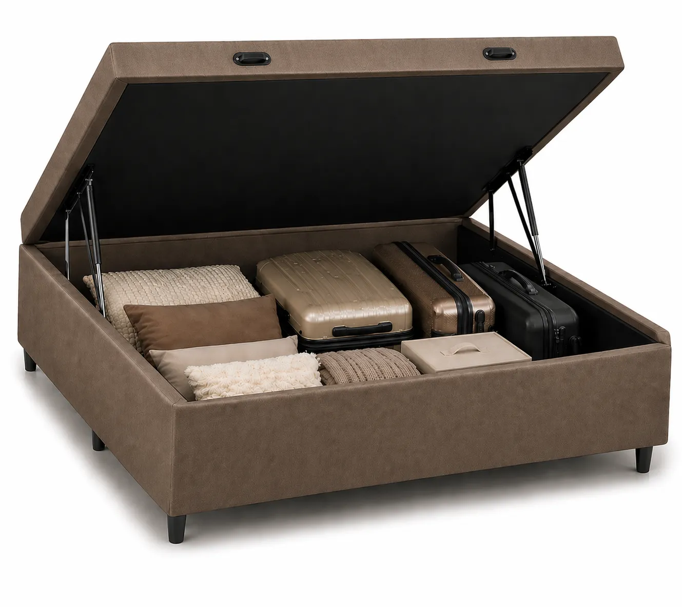 Cama Box Baú Viúva 128cm - Marrom