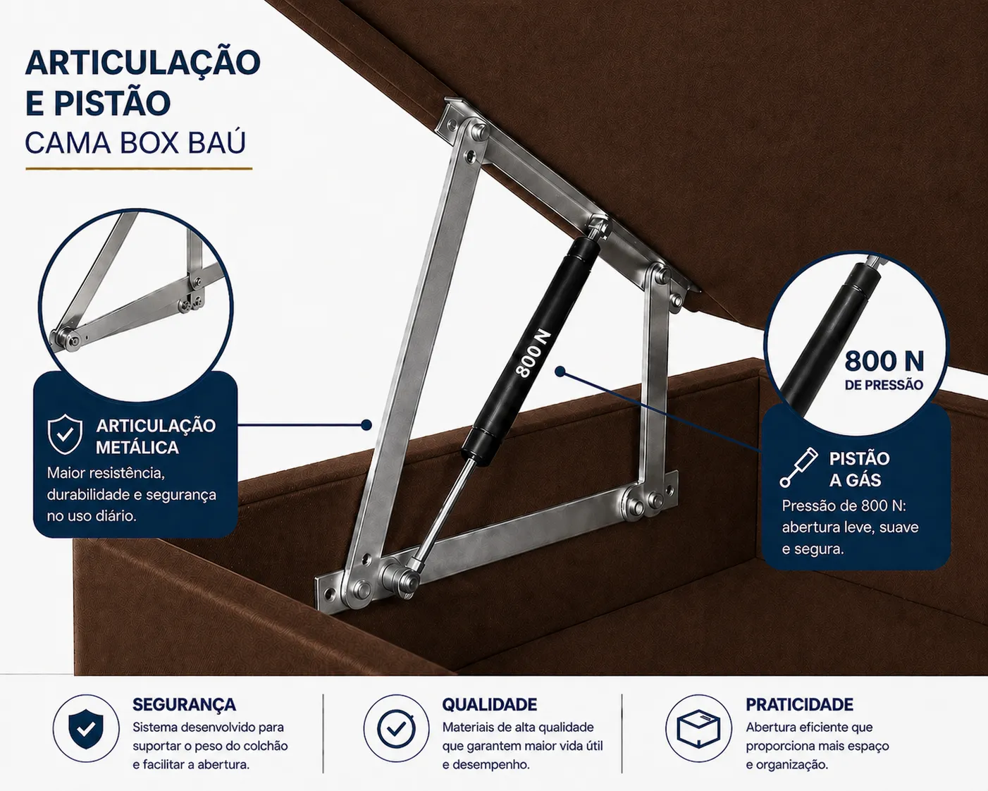 Cama Box Baú Viúva 128cm foto 3