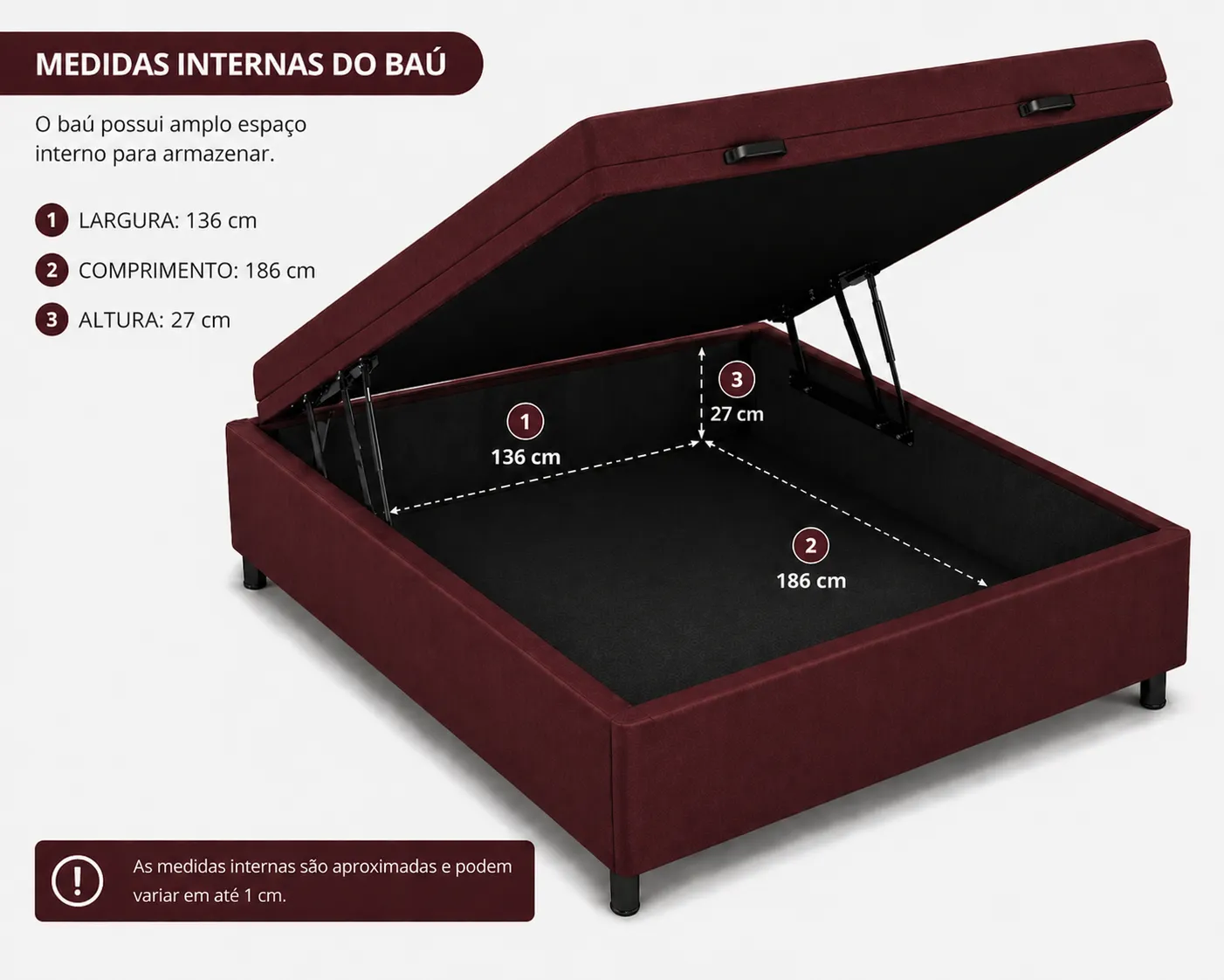 Cama Box Baú Viúva 128cm foto 2