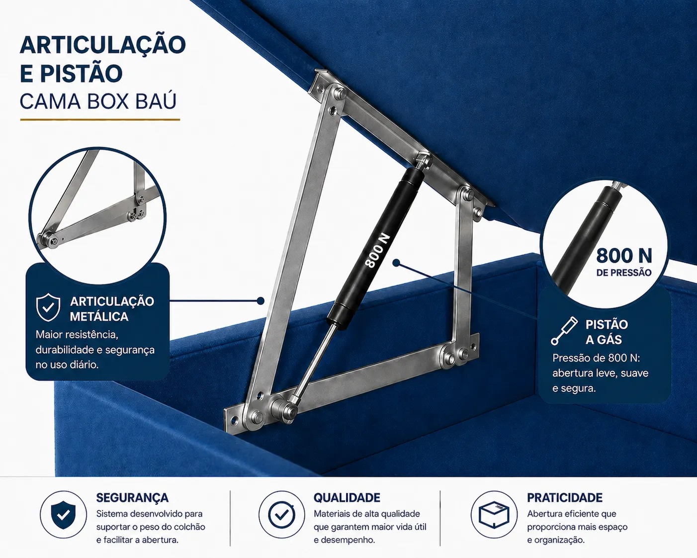 Cama Box Baú Casal 138cm foto 3