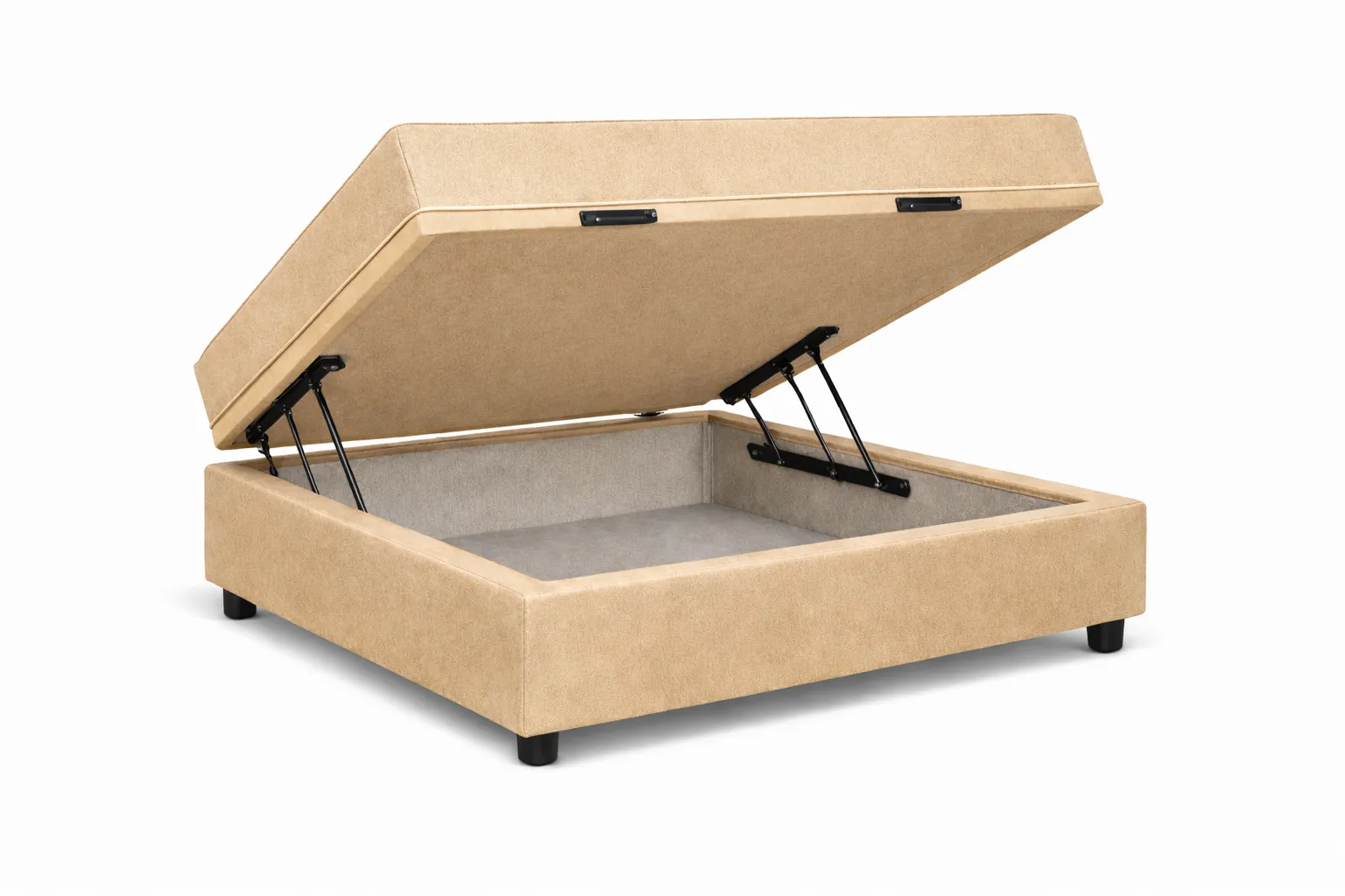 Kit Cama Box Baú + Colchão D33 Solteiro 0,88m - Bege
