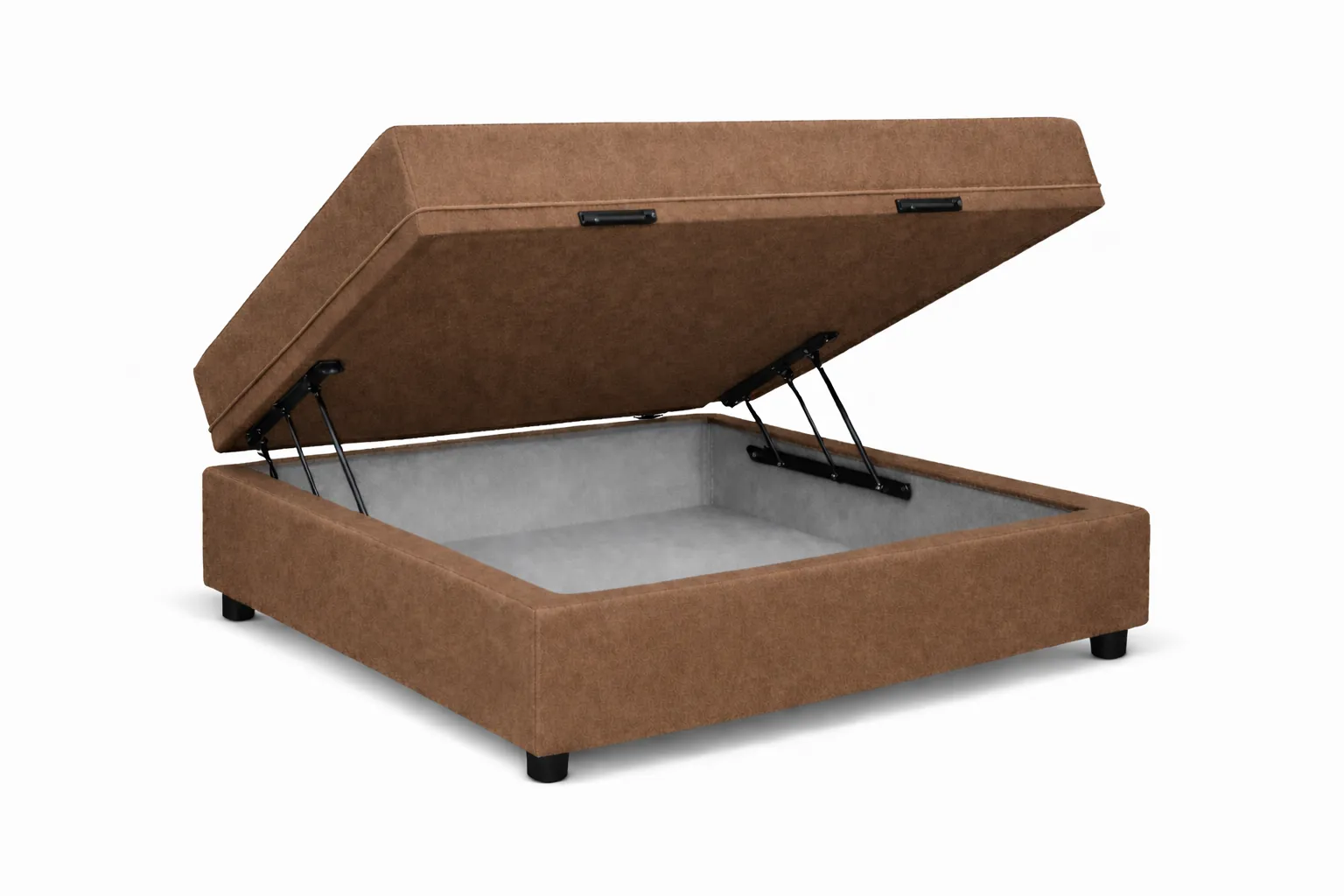 Kit Cama Box + Colchão D45 Solteiro 0,88m - Marrom