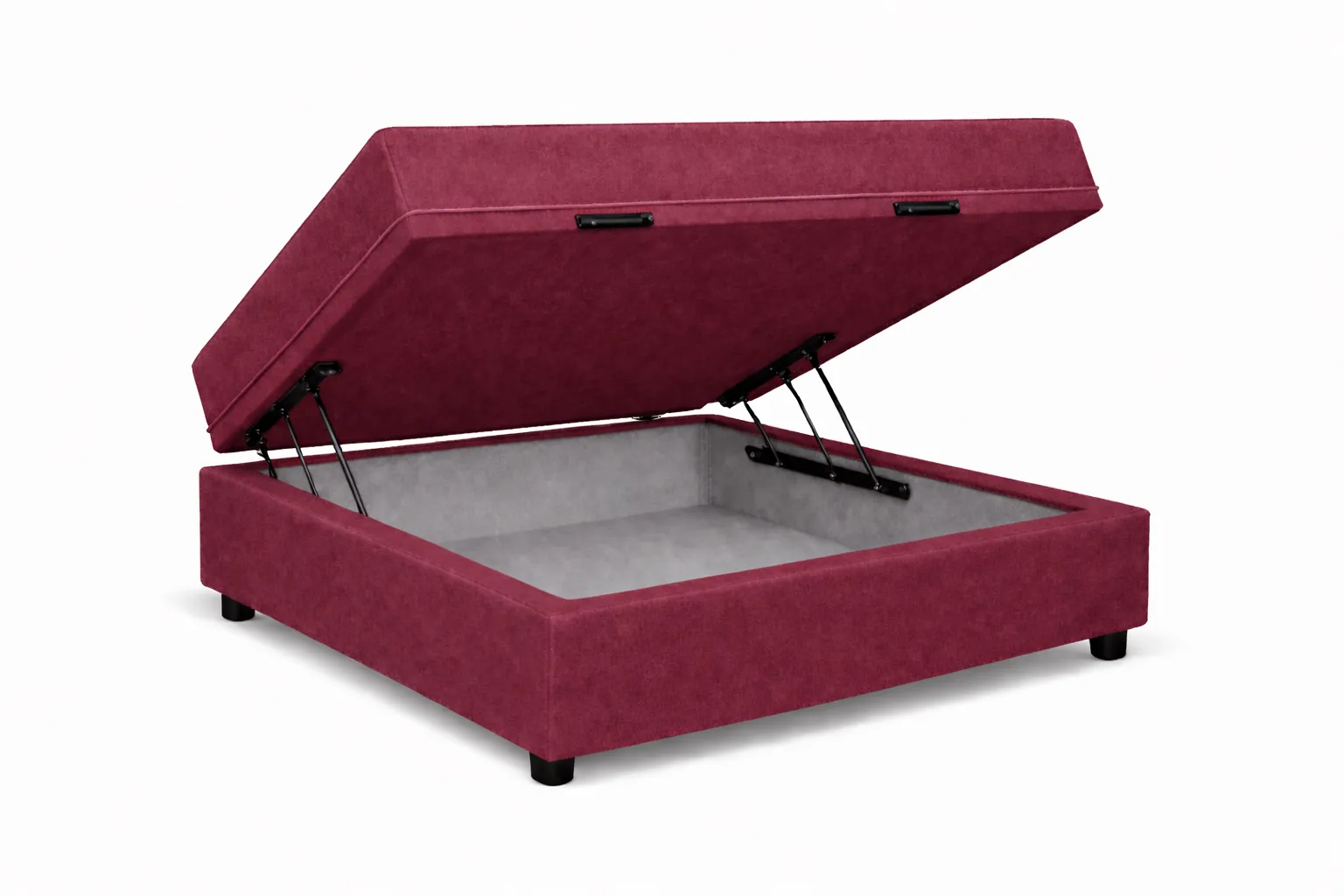 Kit Cama Box Baú + Colchão D45 Solteiro 0,88m - Vinho