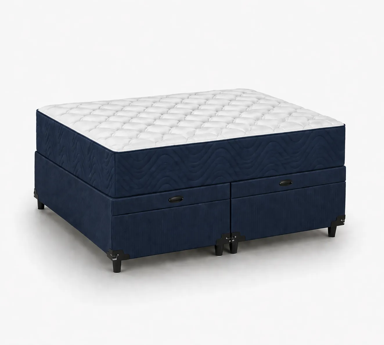 Kit Cama Box Baú + Colchão D33 Solteirão 0,96m - Azul foto 2