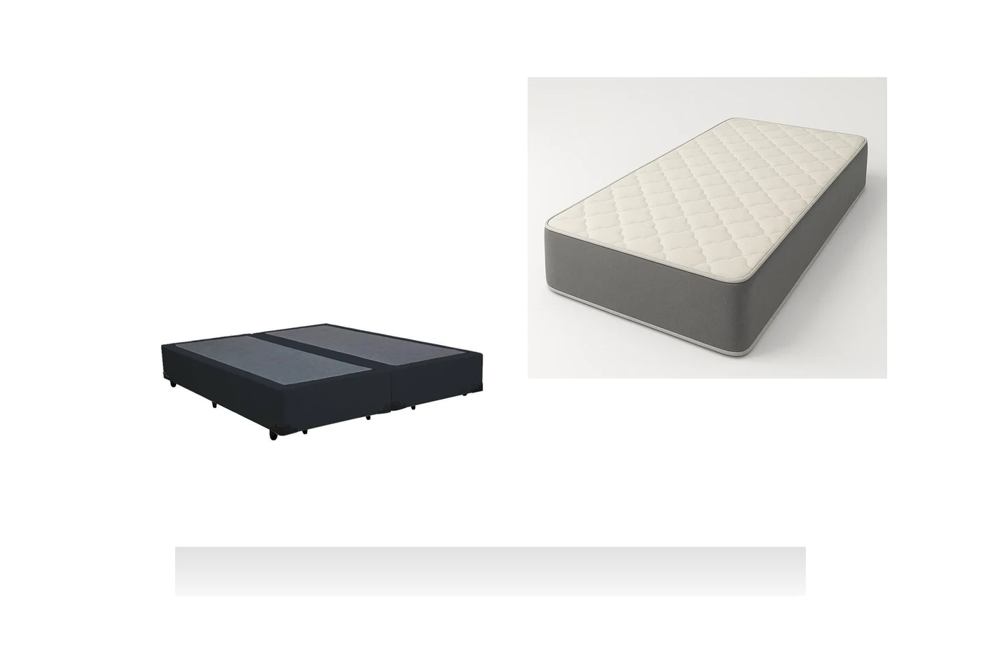 Kit Cama Box + Colchão D33 Solteirinho 0,78m - Preto