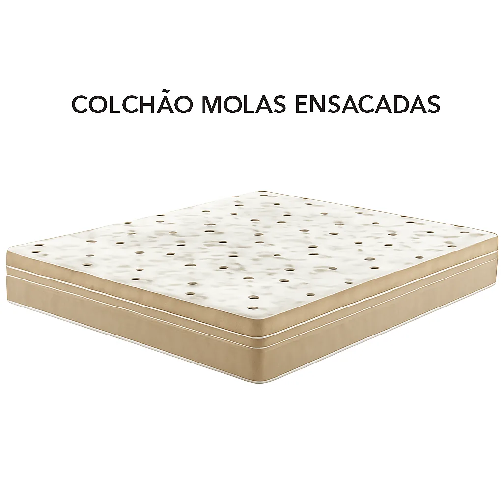 Colchão Mola Ensacada King 1,98 28cm - Cinza